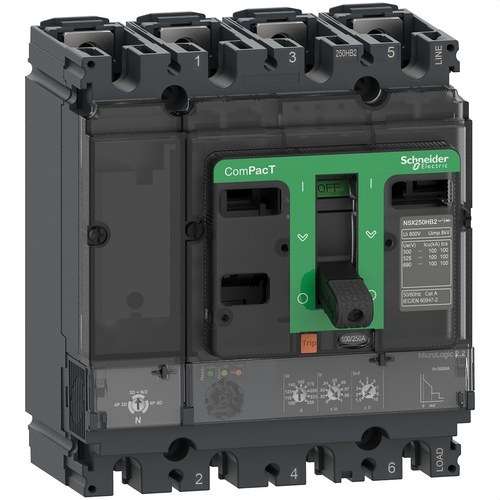 Interruttore automatico ComPacT NSX250F 36kA AC 4P4R 250A Micrologic 2.2 con riferimento C25F42D250 del marchio SCHNEIDER ELECTRIC