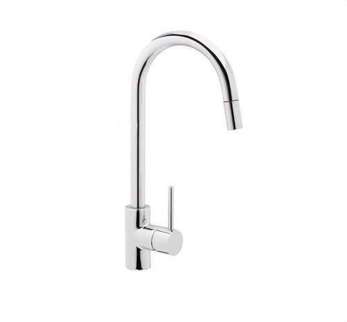 Rubinetto da cucina monocomando con bocca estraibile TAU cromo con riferimento FRV61206 del marchio GENEBRE