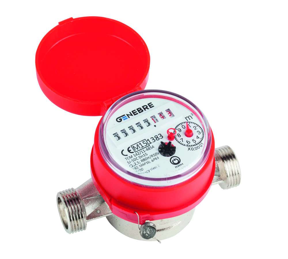 Contatore d'acqua calda 3/4 x 3/4" DN15 con riferimento 6111C 05 del marchio GENEBRE
