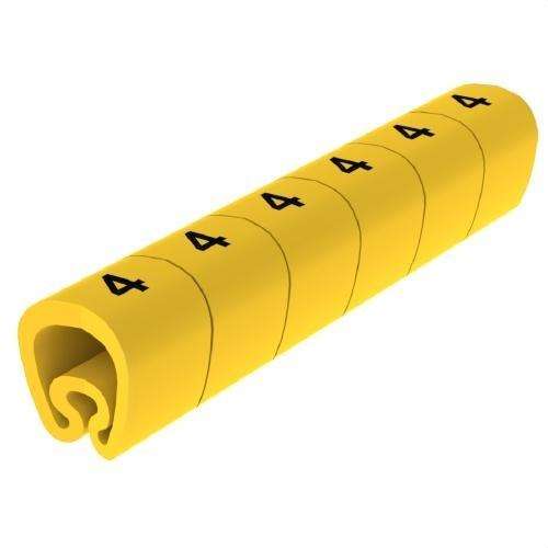Segnalatori pretagliati gialli Ø18 PVC plastificati con riferimento 1813-4 del marchio UNEX