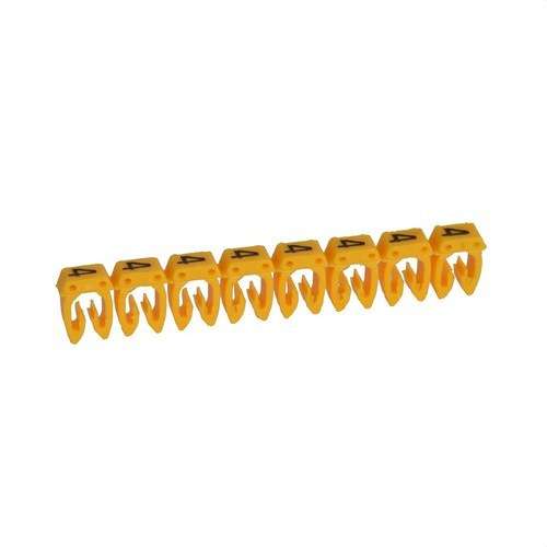 Etichetta per cablaggio CAB 3 - Cifra 4 fino a 2,5mm2 con riferimento 038224 del marchio LEGRAND