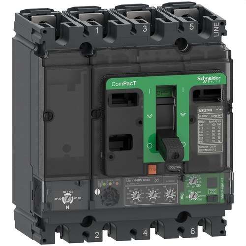 Interruttore automatico ComPacT NSX160N 50kA AC 4P4R 160A Micrologic 4.2 con riferimento C16N44V160 del marchio SCHNEIDER ELECTRIC