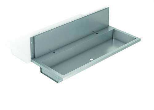 Lavandino collettivo inox 304 con grembiule 1200mm con riferimento GW08 41 04 01 del marchio GENWEC