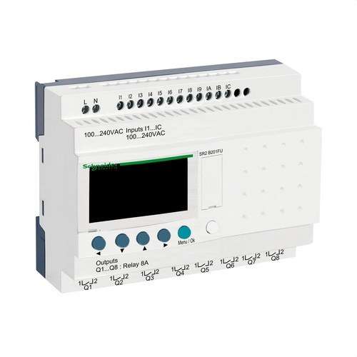 Relè programmabile compatto Zelio Logic 20 e s 100..240 V CA orologio display con riferimento SR2B201FU del marchio SCHNEIDER ELECTRIC