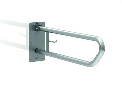 Barra di supporto ribaltabile 800mm portarotolo inox satinato con riferimento GW11 07 04 01 del marchio GENWEC