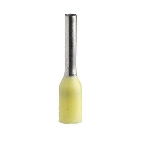 Terminale di cavo isolato senza isolamento 0,25mm2 giallo con riferimento DZ5CE002 del marchio SCHNEIDER ELECTRIC