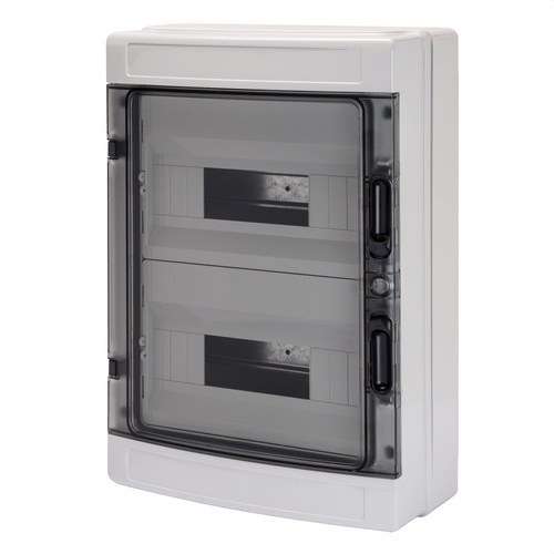 Quadro stagno di distribuzione da superficie 24 moduli (12x2) con riferimento GW40104 del marchio GEWISS