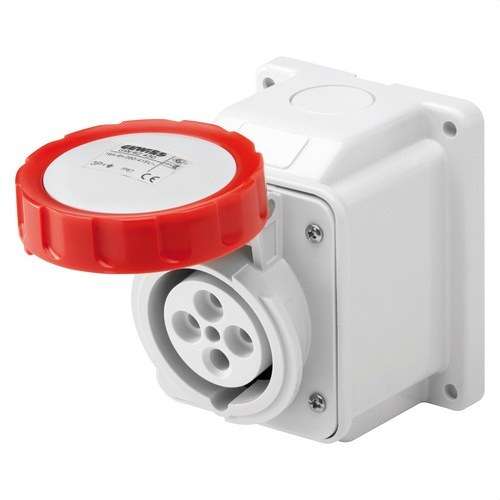 Base fissa di superficie a 10º. IP67 3P+T 32A 400V 6H con riferimento GW62441 del marchio GEWISS