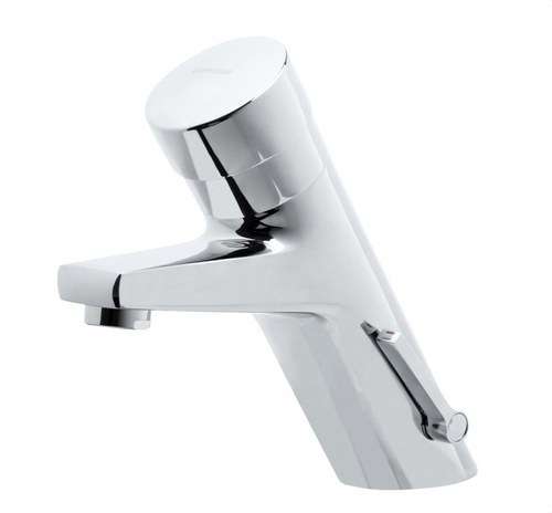 Rubinetto temporizzato per lavabo con pulsante 1/2" cromato con riferimento 1034 04 del marchio GENEBRE