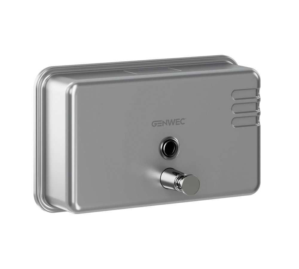 Dispenser di sapone orizzontale 1100ml inox 304 satinato con riferimento GW04 02 04 01 del marchio GENWEC