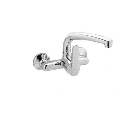 Rubinetto lavabo monocomando da parete con bocca corta K8 cromo con riferimento 61190 28 45 66 del marchio GENEBRE