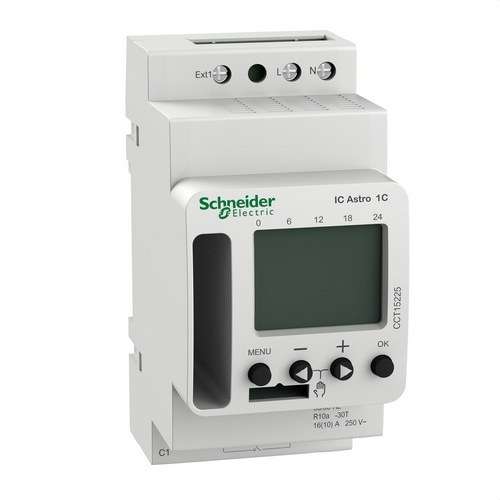 Interruttore astronomico e crepuscolare Acti9 IC SMART 1 Canale con riferimento CCT15225 del marchio SCHNEIDER ELECTRIC