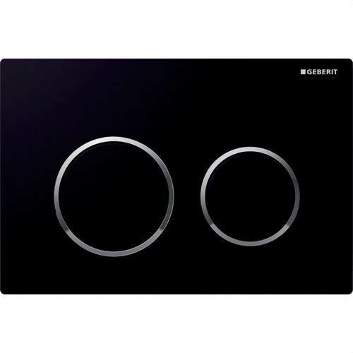Pulsante a doppio scarico OMEGA20 cromato lucido con riferimento 115.085.KM.1 del marchio GEBERIT