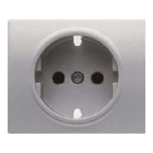 Presa schuko con protezione bambini alluminio mercurio Iris con riferimento 18732-MA del marchio BJC