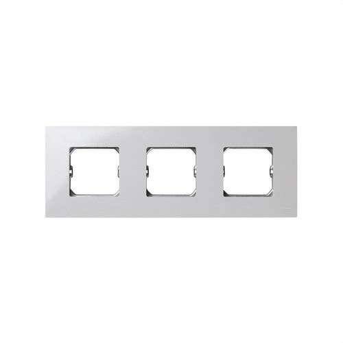 Cornice compatta per 3 elementi bianco con telaio Simon 27 Play con riferimento 2700630-030 del marchio SIMON