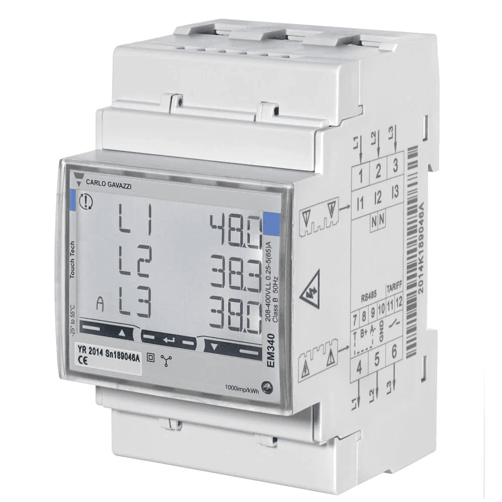 Contatore di energia trifase fino a 65 A Wallbox con riferimento 000002174 del marchio WALLBOX