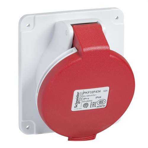 Base da incasso inclinata 32A 3P+N+TT 380-415V IP44 con riferimento PKF32F435 del marchio SCHNEIDER ELECTRIC