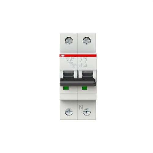 Interruttore Magnetotermico S201-C10NA 1P+N 10A Curva C 10kA con riferimento 2CDS251103R0104 del marchio ABB
