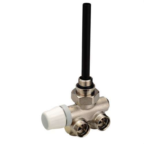 Valvola termostatizzabile monotubo per scaldasalviette a parete testa destra filetto maschio 1/2" con riferimento 52310 del marchio ORKLI