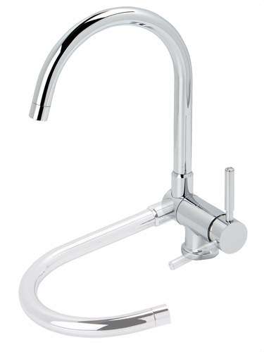 Rubinetto da cucina monocomando ribaltabile Genebre TAU cromo con riferimento 65900 18 45 66 del marchio GENEBRE