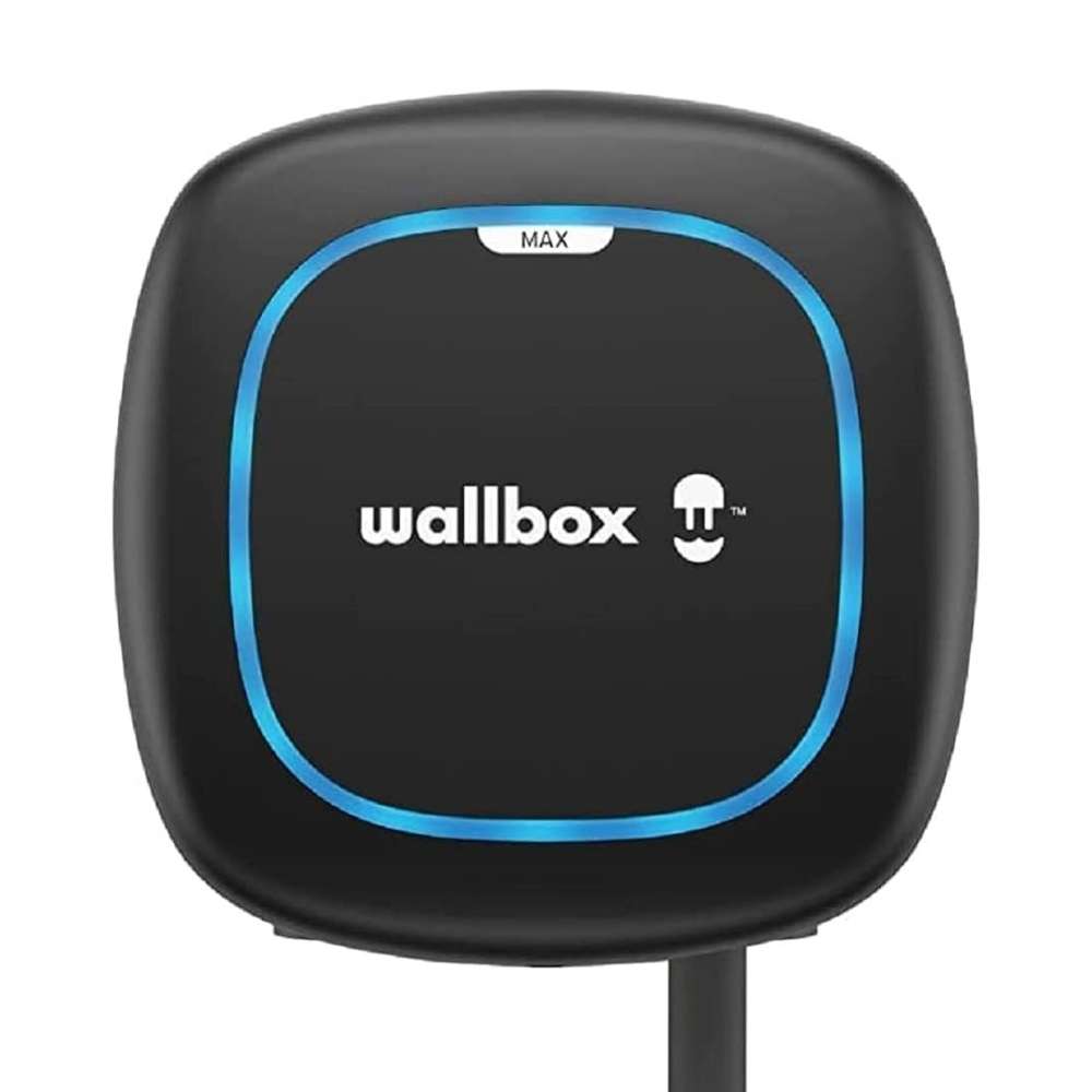 Caricabatterie per auto elettriche trifase nero WallBox Pulsar-Max da 22 kW con cavo Tipo 2 da 5 metri con riferimento PLP2-0-2-4-9-002 del marchio WALLBOX