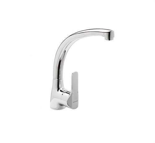 Rubinetto da cucina monocomando canna conformata K8 cromo con riferimento 61203 28 45 66 del marchio GENEBRE