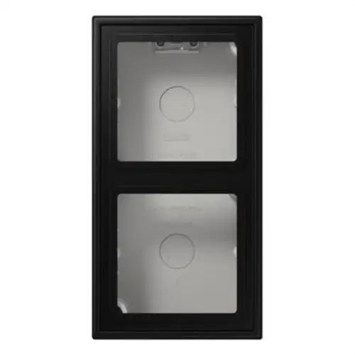 Scatola di superficie doppia nero opaco LS con riferimento LS582ASWM del marchio JUNG