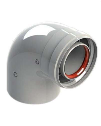 Gomito camino diametro 60/100mm 90º maschio-femmina alluminio bianco con riferimento 610-90MHP1 del marchio FIG