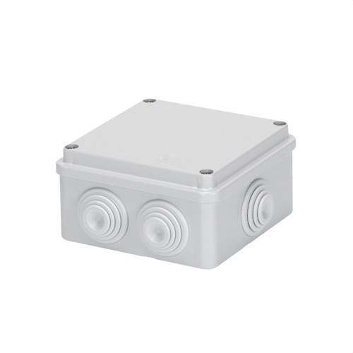 Scatola di derivazione con coperchio basso avvitato 100x100x50mm con riferimento GW44004 del marchio GEWISS