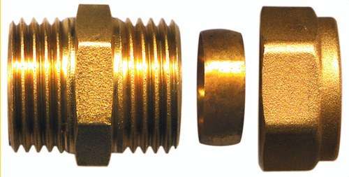 Raccord dritto maschio in ottone 3/8"x12mm con riferimento TAP00022 del marchio ATUSA