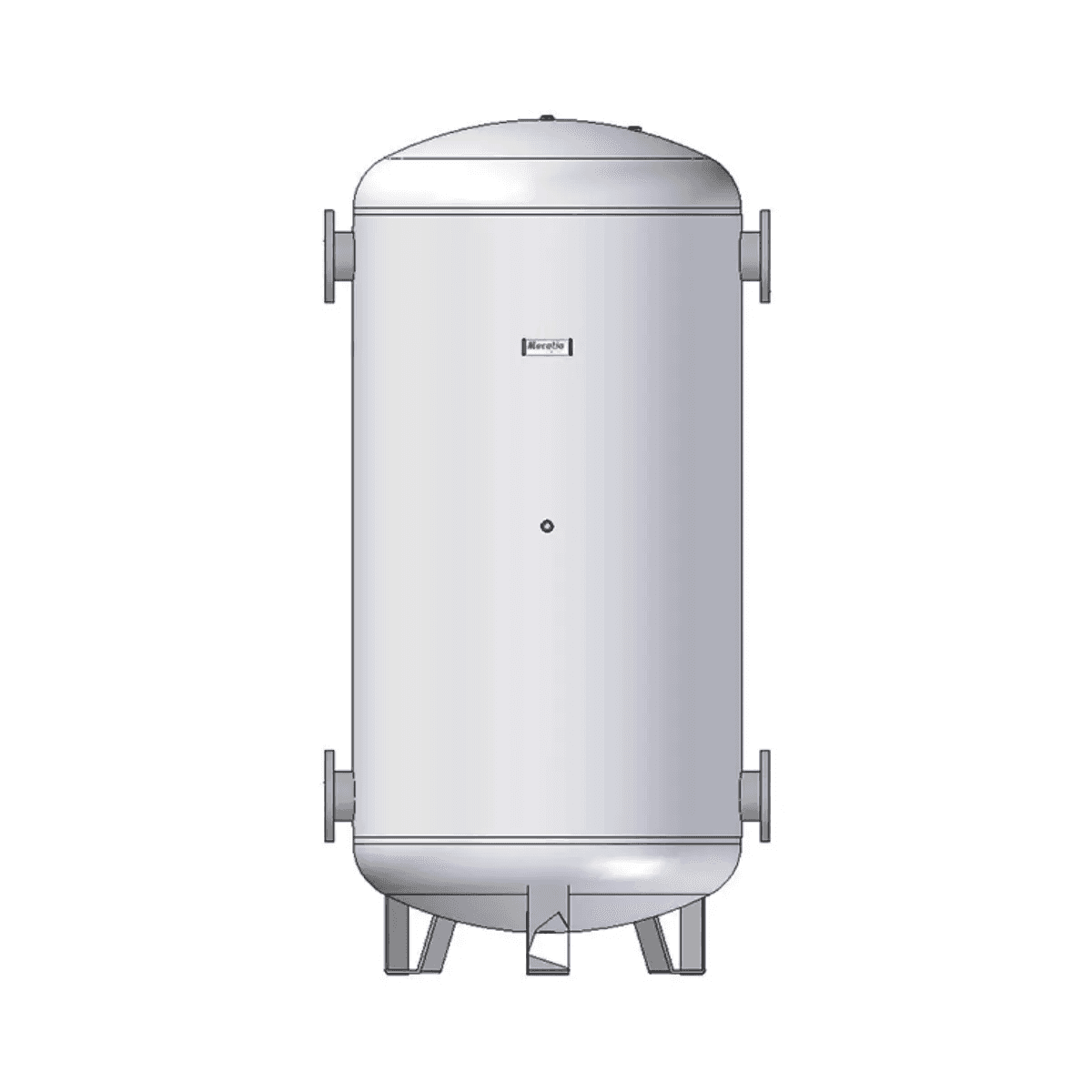 Serbatoio di inerzia in acciaio inox Mecalia DPI/DI da 150 litri con riferimento 02706 del marchio MECALIA