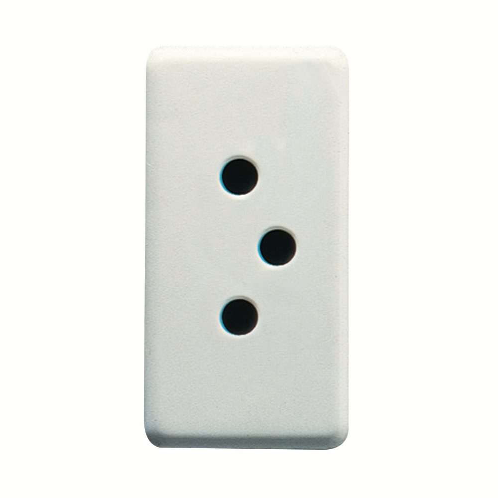 Presa svizzera da 1 modulo 2P+T Gewiss System White con riferimento GW20351 del marchio GEWISS