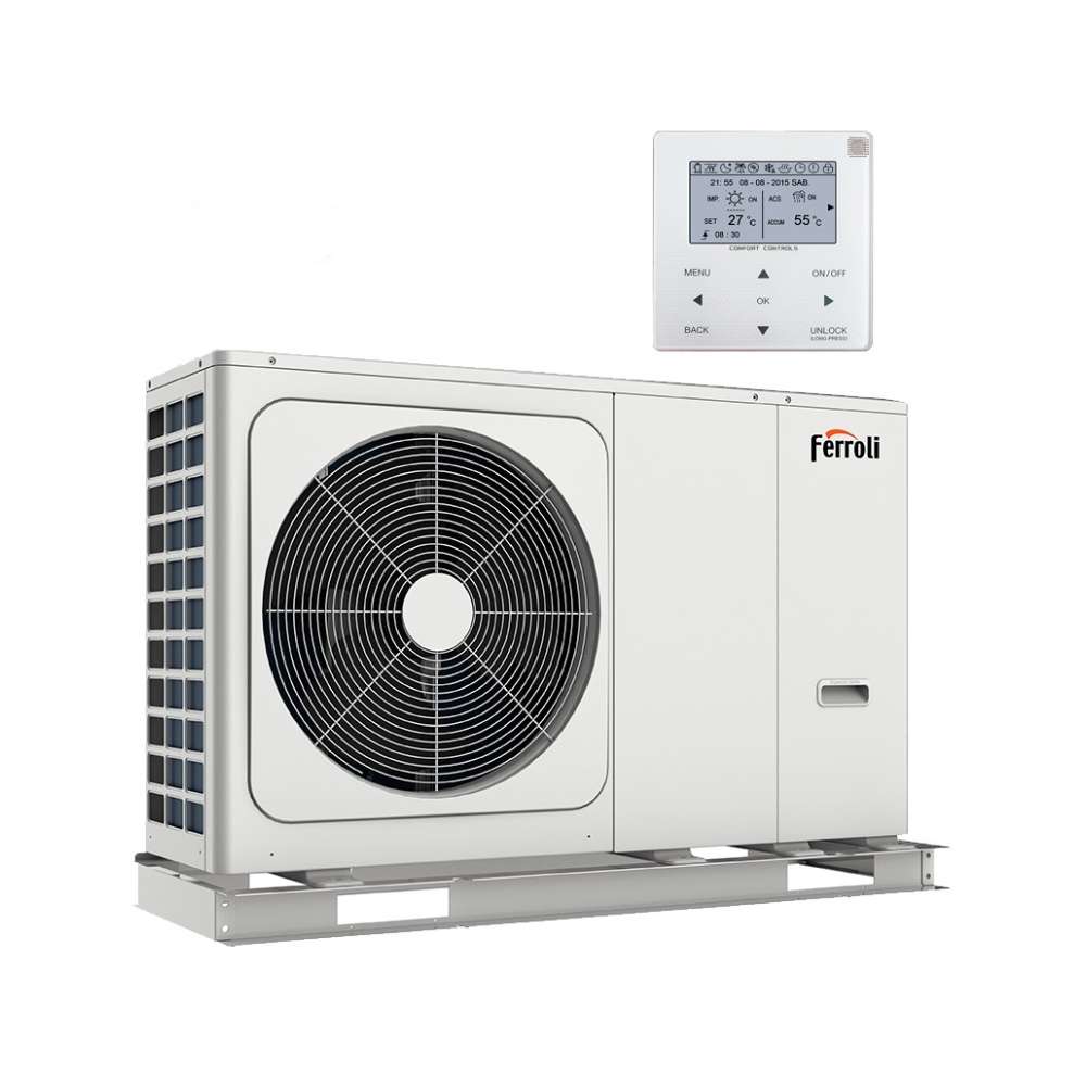Pompa di calore monoblocco per riscaldamento, raffreddamento e ACS OMNIA M 3.2 10 con riferimento 2CP000DF del marchio FERROLI