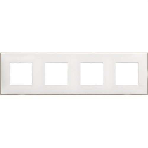 Cornice per 2x4 moduli bianco satinato Classia con riferimento R4802M4WS del marchio BTICINO