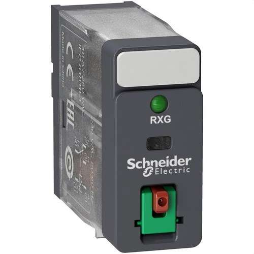 Relè 1 C/O 10A + Pulsante di test + LED 48V AC con riferimento RXG12E7 del marchio SCHNEIDER ELECTRIC