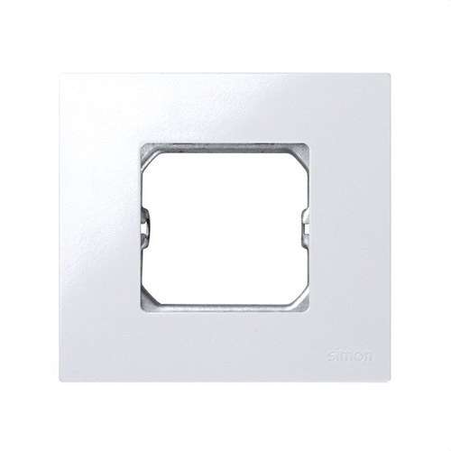 Cornice compatta per 1 elemento bianco con telaio Simon 27 Play con riferimento 2700610-030 del marchio SIMON