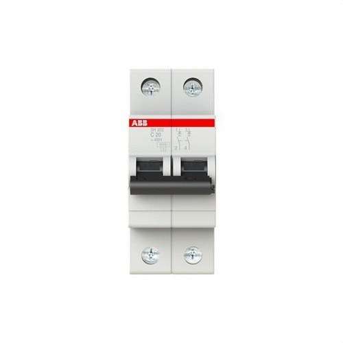 Interruttore magnetotermico SH202-C20 2P 20A Curva C Curva C 6kA con riferimento 2CDS212001R0204 del marchio ABB