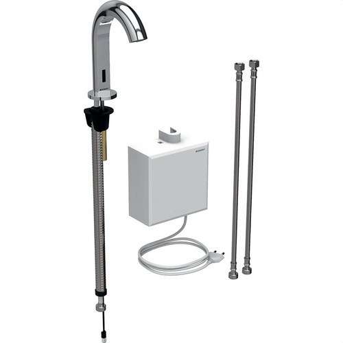 Rubinetto elettronico per lavabo Geberit Piave alimentazione di rete cromo con riferimento 116.162.21.1 del marchio GEBERIT
