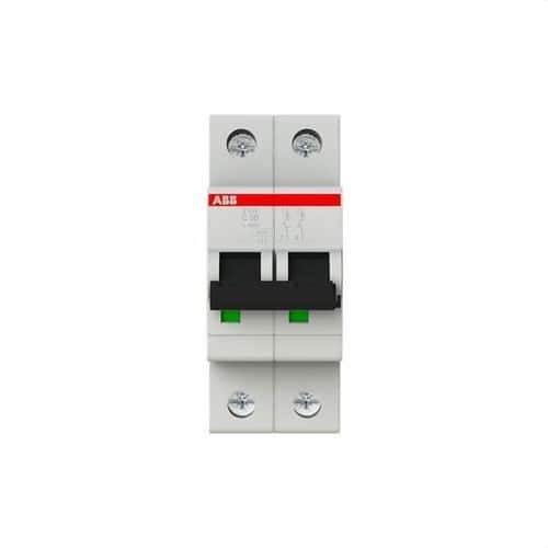 Interruttore Magnetotermico S202-C50 2P 50A Curva C 10kA con riferimento 2CDS252001R0504 del marchio ABB