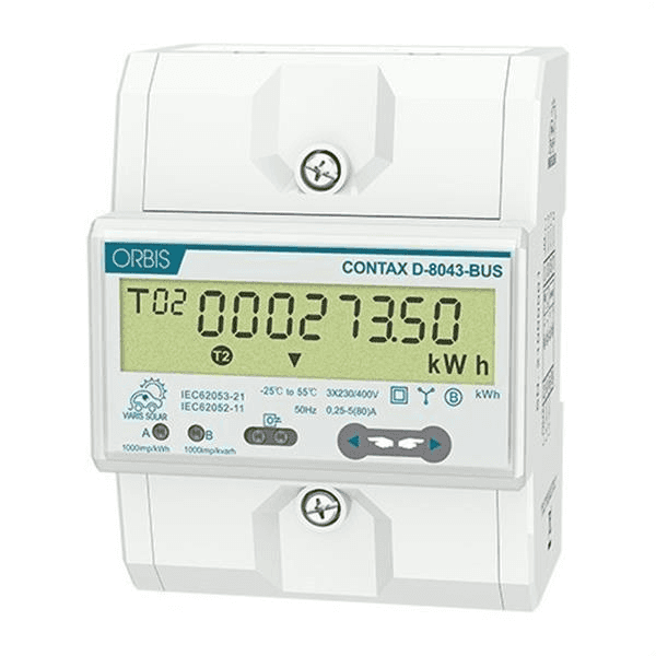 Contatore di energia trifase fino a 80 A Orbis CONTAX D-8043 con riferimento OB709900 del marchio ORBIS