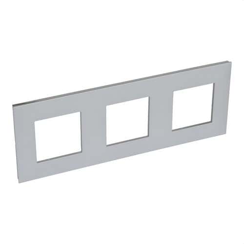 Cornice decorativa a 3 elementi alluminio/cromo Valena Next con riferimento 741043 del marchio LEGRAND