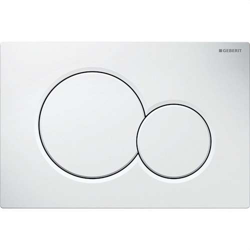 Pulsante a doppio scarico SIGMA01 bianco lucido con riferimento 115.770.11.5 del marchio GEBERIT