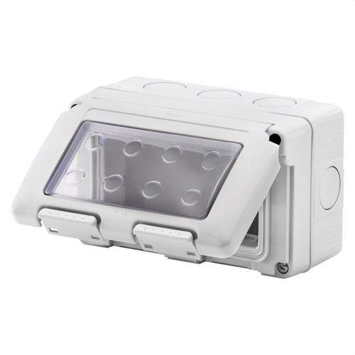 Scatola di superficie per meccanismi SYSTEM 4 moduli IP55 con riferimento GW27044 del marchio GEWISS