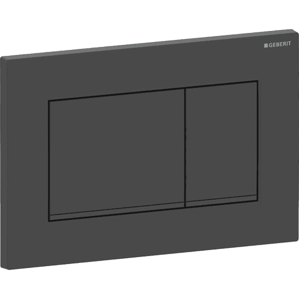 Pulsante di scarico doppio Geberit Sigma20 nero opaco/nero con riferimento 115.883.16.1 del marchio GEBERIT