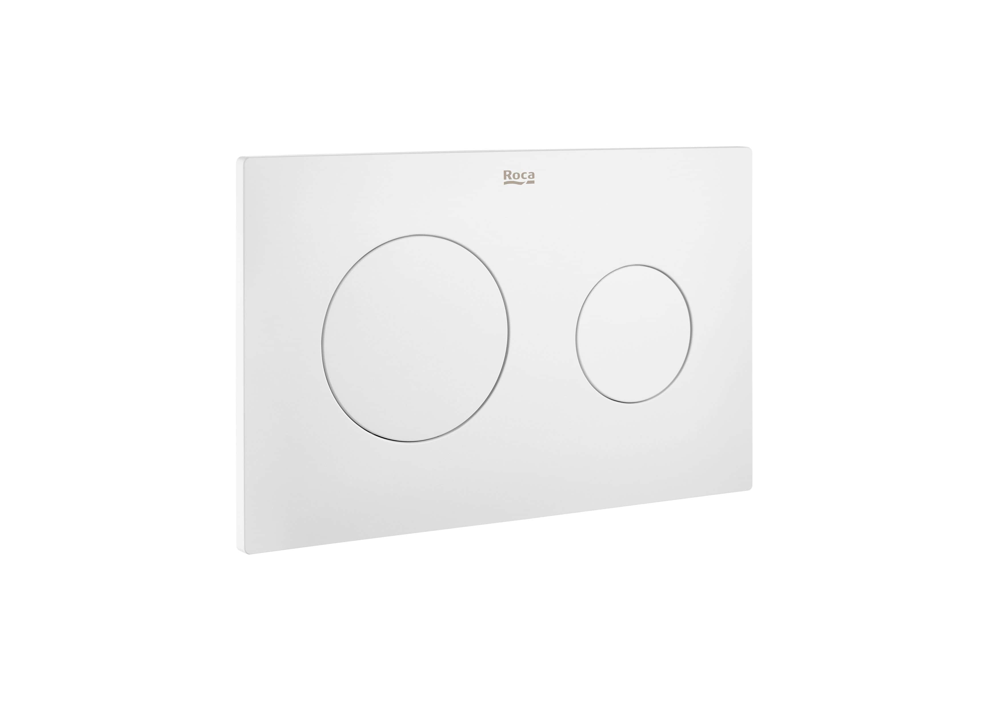Piastra di azionamento con scarico PL10 Dual - Bianco opaco con riferimento A890189207 del marchio ROCA