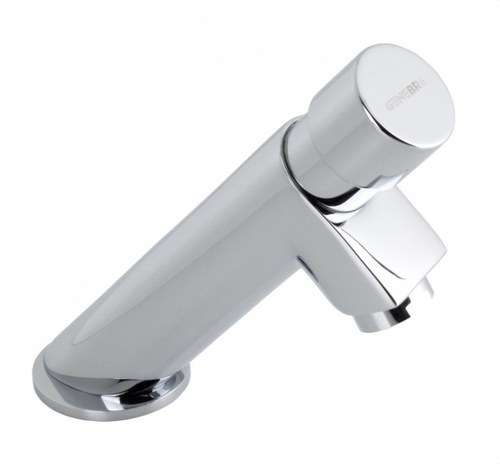 Rubinetto temporizzato per lavabo con pulsante IPSON cromato con riferimento 1030 04 del marchio GENEBRE