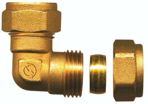 Raccordo a gomito doppio in ottone 12x12mm con riferimento TAP00322 del marchio ATUSA
