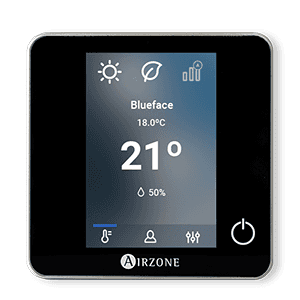 Termostato cablato Airzone Blueface Zero nero con riferimento AZCE6BLUEZEROCN del marchio AIRZONE
