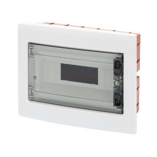 Quadro di distribuzione da incasso con porta fumé 18 moduli con riferimento GW40608 del marchio GEWISS