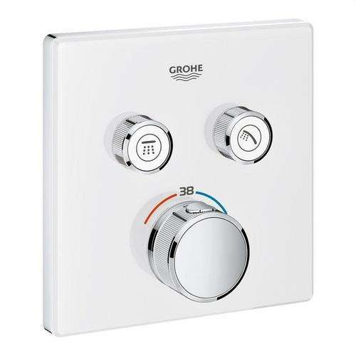 Termostato incassato con 2 manopole Grohtherm SmartControl - Cromo/Moon White con riferimento 29156LS0 del marchio GROHE